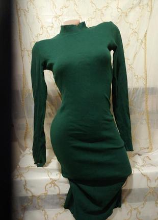 М платье-чулок тонкий трикотаж платье-водолазка бу
