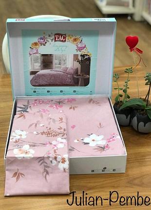 Постільна білизна tac julian pembe ранфорс євро