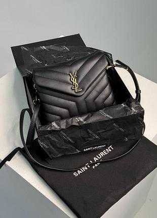 Сумка  toy loulou in quilted leather black/gold