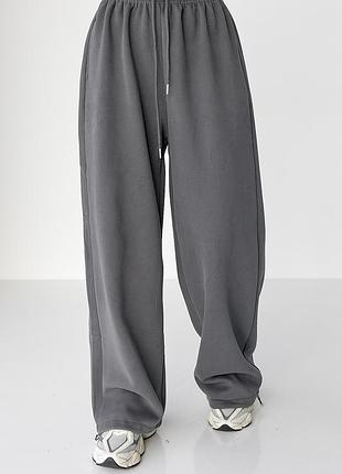 Жіночі спортивні штани утеплені сірі