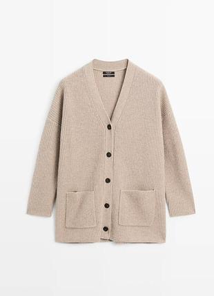 Кардиган massimo dutti из шерсти женский l-xl