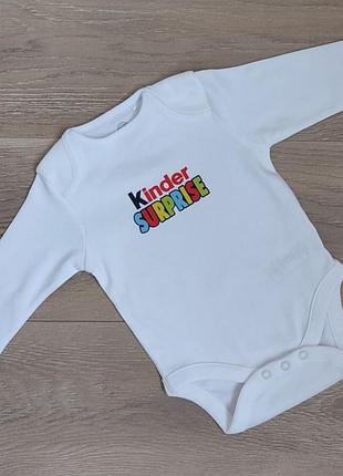 Боди с длинным рукавчиком "kinder surprise" 56см, 68см, 74см (тм "next baby)