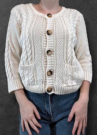 Кофта женская на пуговицах h&amp;m s белая