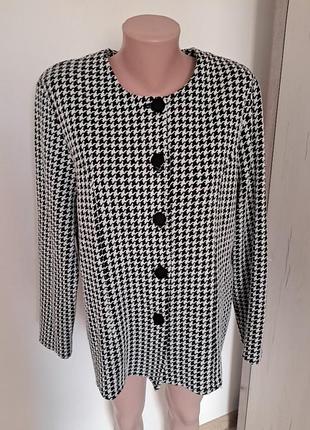 Пиджак блейзер в принт гусиная лапка 85% акрил