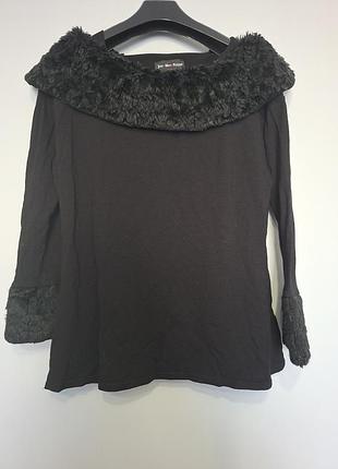 Коттоновая кофта с мехом