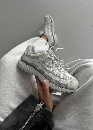 Кросівки nike p-6000 white / silver