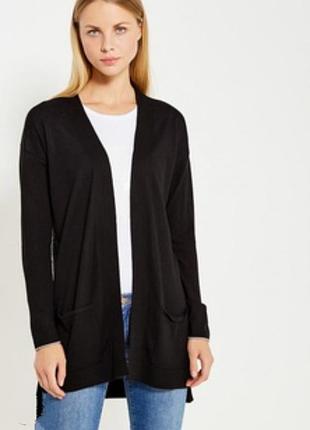 Кардиган черный женский из карманы