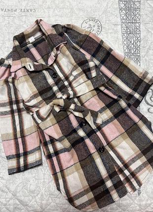 Стильна тепла сукня сорочка