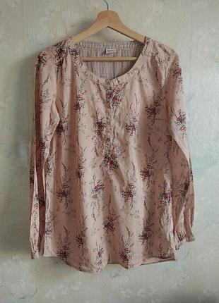 Блуза женская esprit м 46р., хлопок, цветочный принт