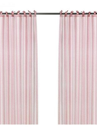 Розовые шторы ikea 2 шт