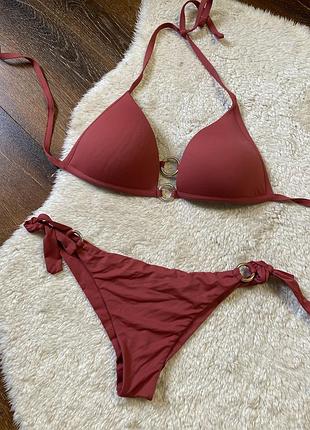 Купальник роздільний рожевий кораловий