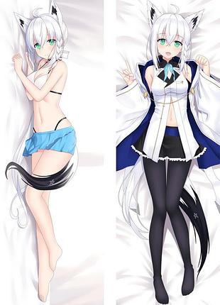 Аниме дакимакура фубуки шираками виртуальный просмотр (подушка обнимашка) 120*40 см