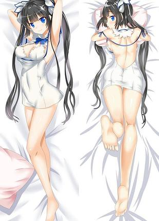 Аниме дакимакура гестия в подземелье я пойду... / может, я встречу тебя в подземелье? (подушка обнимашка)