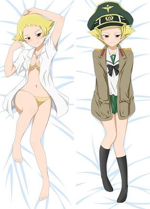 Аниме дакимакура рико мацумото девушки и танки (подушка обнимашка) 120*40 см