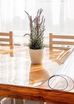 130 на 140 см мягкое стекло 1 мм силиконовая прозрачная скатерть на стол, пвх