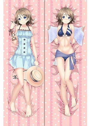 Аниме дакимакура ёу ватанабе живая любовь! (подушка обнимашка) 120*40 см