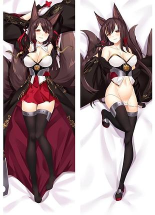 Аніме дакимакура акагі лазурний шлях azur lane (подушка обнімашка) 120*40 см