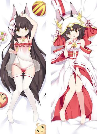 Аниме дакимакура нагато лазурный путь azur lane (подушка обнимашка) 120*40 см