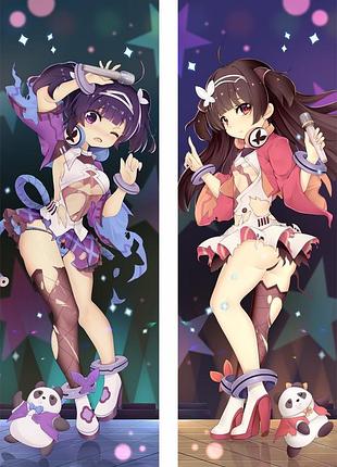 Аниме дакимакура пин хай / нин хай лазурный путь azur lane (подушка обнимашка) 120*40 см