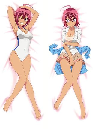 Аниме дакимакура ридзу огата мы не можем учиться (подушка обнимашка) 120*40 см