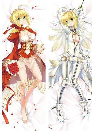 Аниме дакимакура нерона клавдия (сэйбер) судьба (подушка обнимашка) 120*40 см