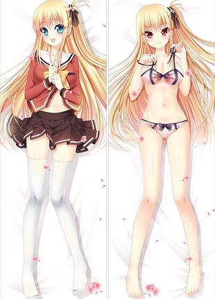 Аниме дакимакура юса нишимори шарлотта (подушка обнимашка) 120*40 см