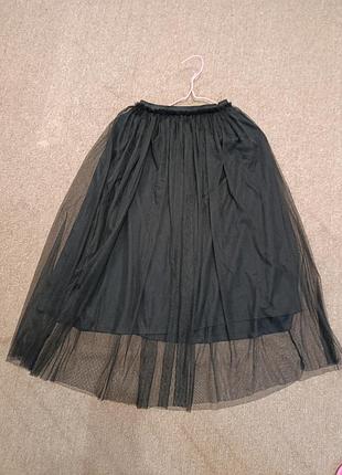 Юбка фатиновая черная s