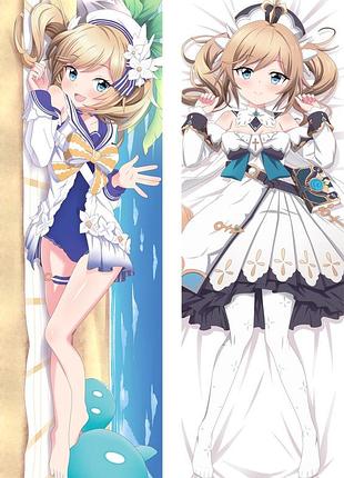 Аниме дакимакура барбара genshin impact (генши импакт) (подушка обнимашка) 120*40 см