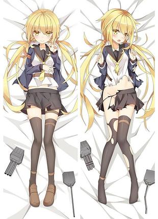 Аниме дакимакура сацуки флотская коллекция (подушка обнимашка) 120*40 см