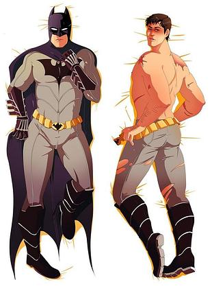 Аниме дакимакура бетмэн dc (подушка обнимашка) 120*40 см