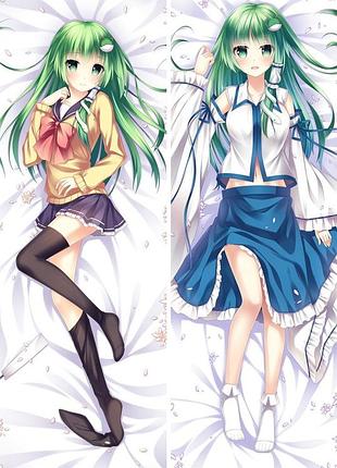 Аниме дакимакура санаэ котия тохо (подушка обнимашка) 120*40 см