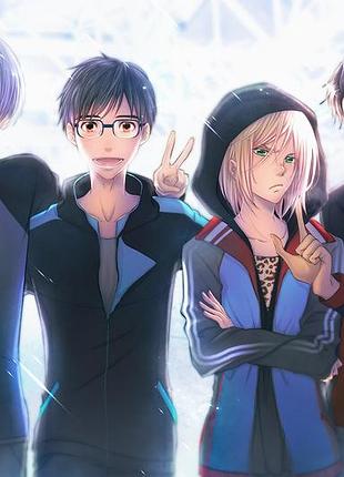 Аніме рушник юрі на льоду 78 на 140 см, код 280