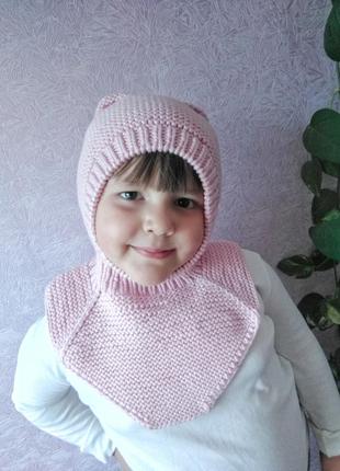 Шапка-шлем с манишкой, размер 52-54