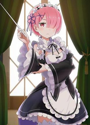 Аниме полотенце rezero: жизнь в альтернативном мире с нуля, рем 78 на 140 см, код 214