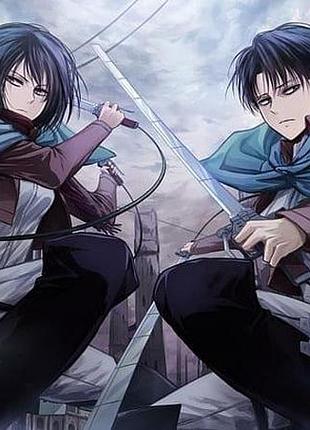 Аніме рушник атака титанів 50 на 90 см, код 39