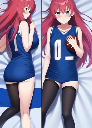 Аниме дакимакура хёма тигири3 синяя тюрьма: блю лок (подушка обнимашка) 120*40 см