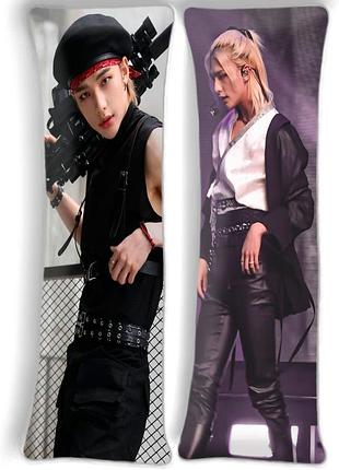 Хьоджин2, stray kids, дакимакура (подушка обнимашка), 150*50 см