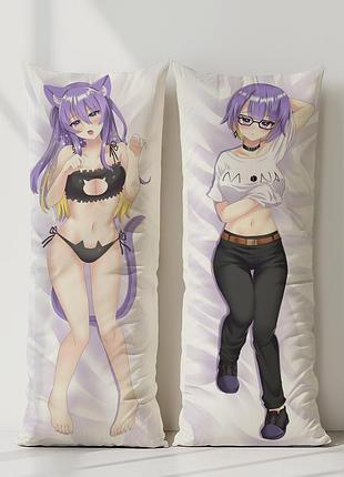 Аниме дакимакура окаю нэкомата виртуальный просмотр (подушка обнимашка) 120*40 см