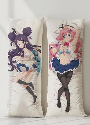 Аниме дакимакура роко сэкино / ино сакура отикоборэ: фруктовый пирог (подушка обнимашка) 120*40 см