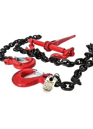 Ланцюгова стяжка для великих вантажів ланцюг 5.3т, ратчет 6.3т, 4м