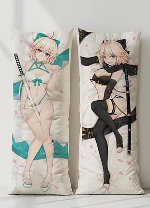 Аниме дакимакура окита содзи судьба (подушка обнимашка) 120*40 см