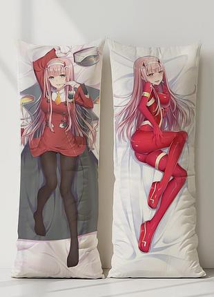 Аниме дакимакура ноль два любимый во франксе (подушка обнимашка) 120*40 см