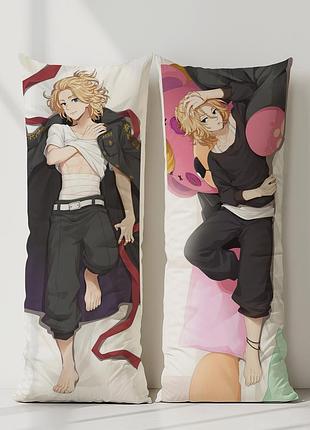 Аниме дакимакура мандзиро сано токийские мстители (подушка обнимашка) 120*40 см