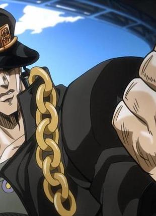 Аниме полотенце невероятное приключение джоджо, джотаро куджо 78 на 140 см, код 2091