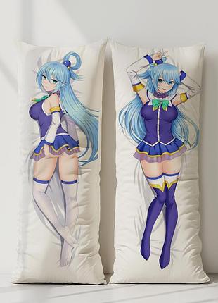 Аниме дакимакура аква этот замечательный мир! (подушка обнимашка) 120*40 см