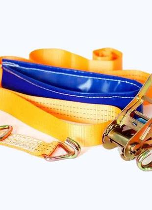 Набор эвакуаторщика 3т 5м, с чехлом + гаки двухпалые (4шт в комплекте)