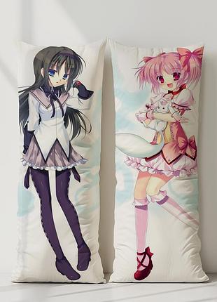 Аниме дакимакура хомура акэми / мадока канамэ девочка-волшебница мадока (подушка обнимашка) 120*40 см