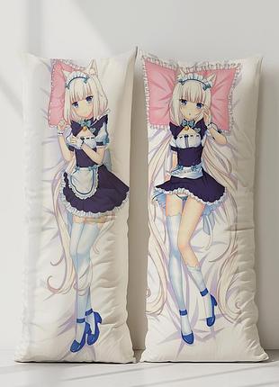 Аниме дакимакура ванилла кошачий рай (подушка обнимашка) 120*40 см 150, 50*150, 50