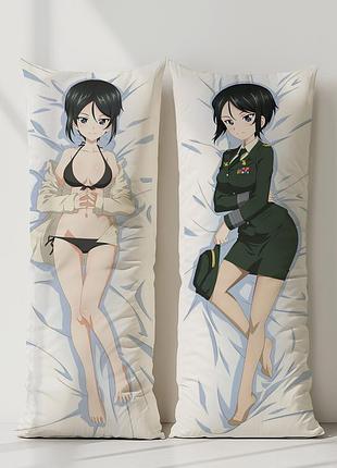 Аниме дакимакура ами тёно девушки и танки (подушка обнимашка) 120*40 см