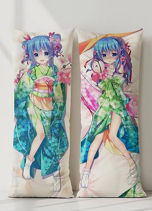 Аниме дакимакура йошино химекава рандеву с жизнью (подушка обнимашка) 120*40 см